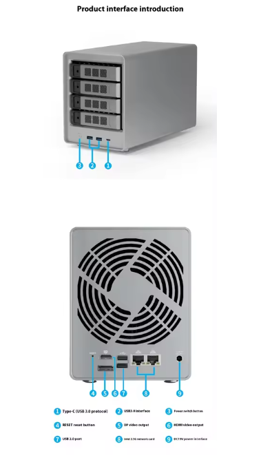 Maiyunda Y104A Mini NAS (Intel N100/N150, 4-Bay All-Flash + HDD, Dual 2.5G, 8-Bay)