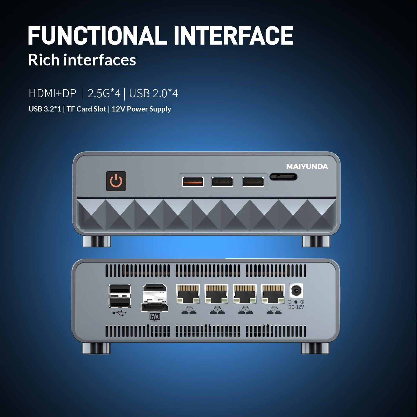 Maiyunda M1 Mini Plus Series Mini NAS (Intel N100/N305, 4×2.5G Ports, 5-Bay All-Flash)