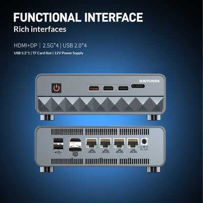 Maiyunda M1 Mini Plus Series Mini NAS (Intel N100/N305, 4×2.5G Ports, 5-Bay All-Flash)