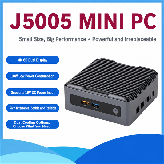 Maiyunda Intel J5005 Micro PC Mini PC Router