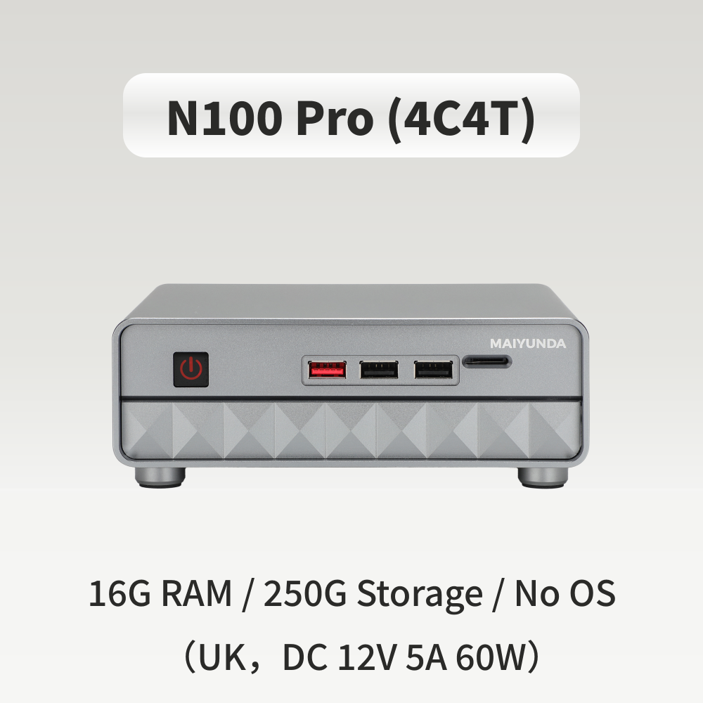 Maiyunda M1 Mini Pro Mini NAS (Intel N100/N305, All-Flash, 4×2.5G Ports)