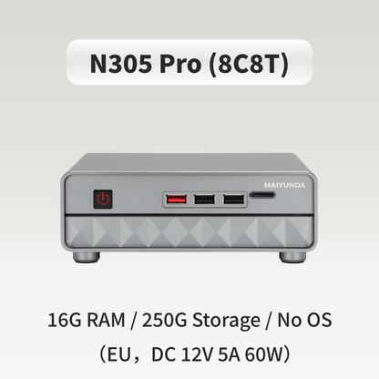 Maiyunda M1 Mini Pro Mini NAS (Intel N100/N305, All-Flash, 4×2.5G Ports)