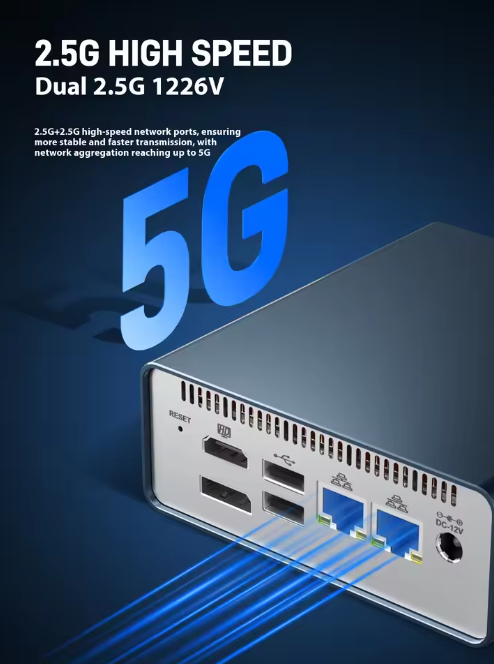 Maiyunda M1S Mini NAS (Intel N100/N150, All-Flash, 2.5G Multi-Port)